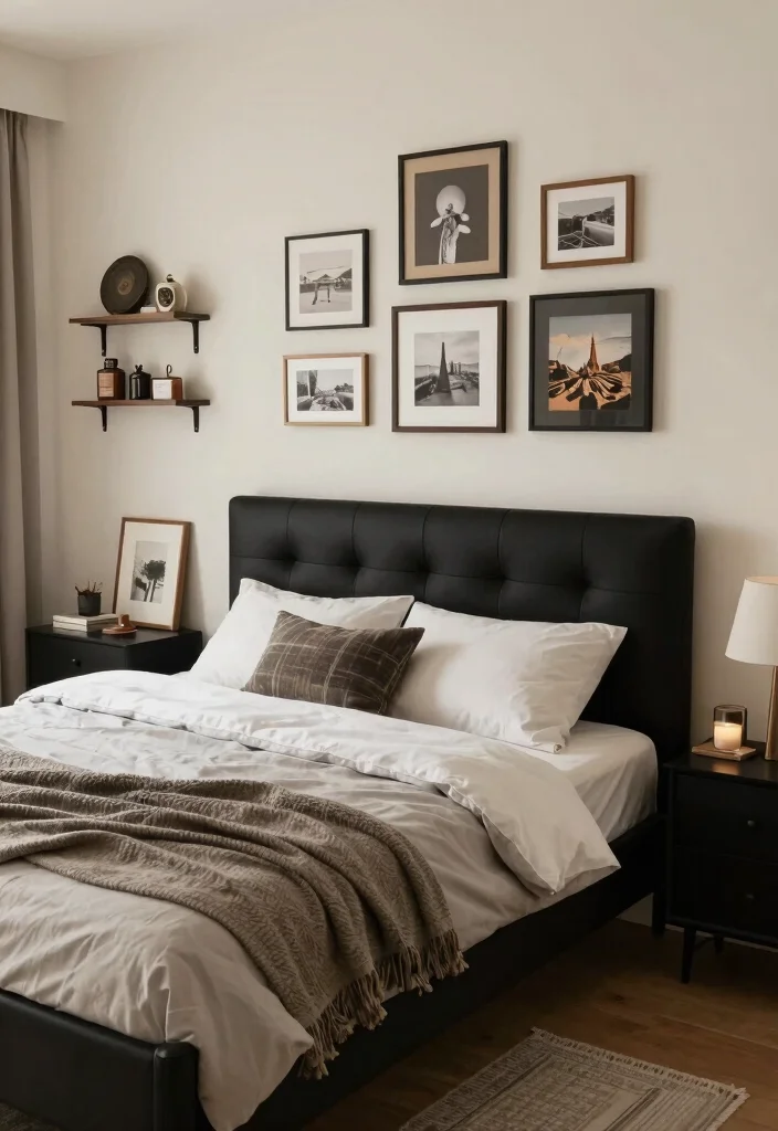 16 Black Bed Set Bedroom Ideas for a Sleek Modern Look - 16. Personalized Black Bed Set Style 1