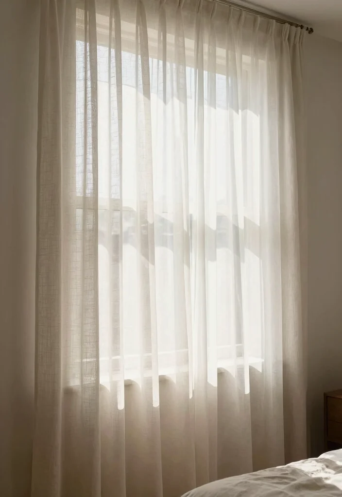 16 Clean Girl Bedroom Ideas for a Minimal Soft Aesthetic - 14. Soft Window Treatments 1