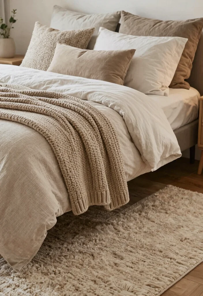 16 Clean Girl Bedroom Ideas for a Minimal Soft Aesthetic - 3. Cozy Textures 1