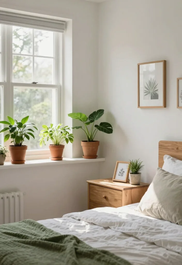 16 Clean Girl Bedroom Ideas for a Minimal Soft Aesthetic - 4. Nature-Inspired Accents 1