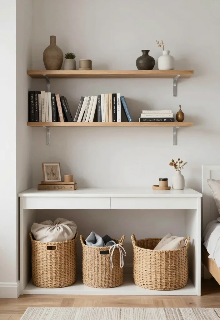 16 Clean Girl Bedroom Ideas for a Minimal Soft Aesthetic - 7. Thoughtful Organization 1