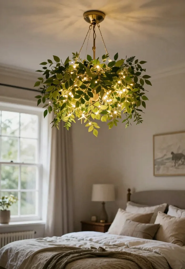16 Hanging Leaves Decor Bedroom Ideas: Whimsical Natural Touch - 10. Leafy Chandeliers 1