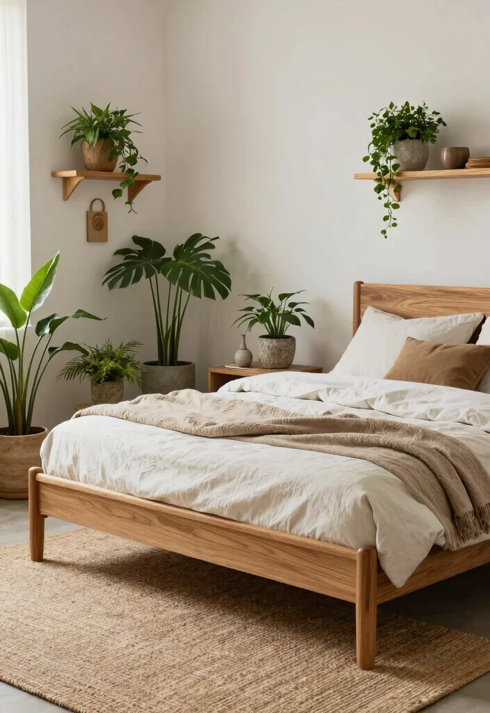 16 IKEA Small Bedroom Ideas for Smart Scandinavian Style - 6. Natural Elements 1