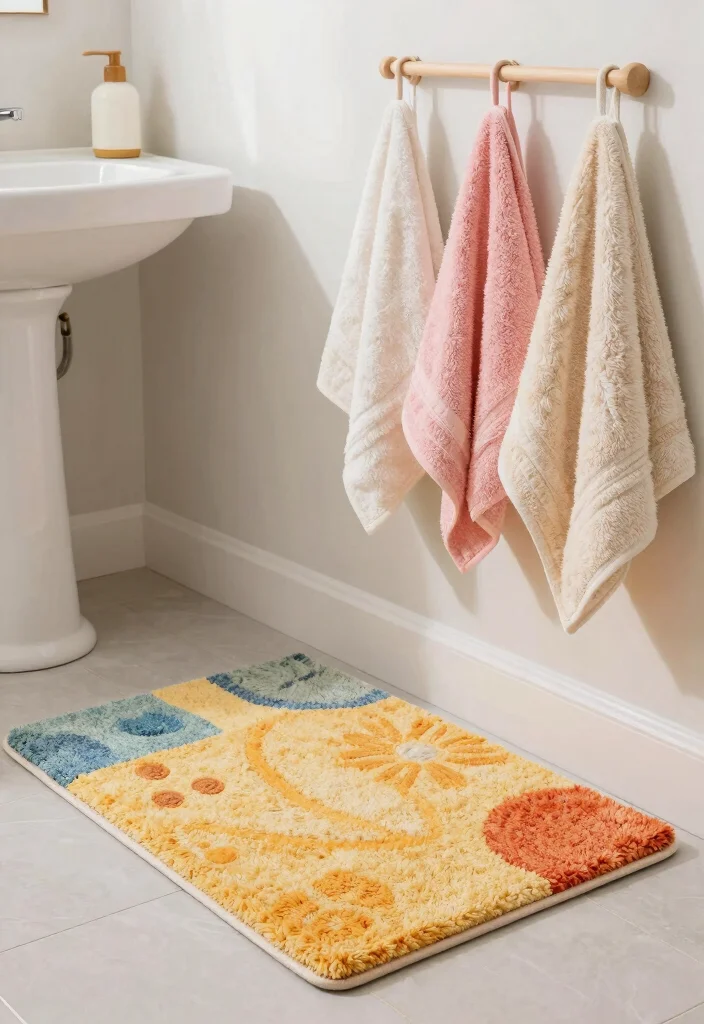 16 Kids Bathroom Ideas For Shared Boy And Girl Rooms - 13. Soft Textures 1