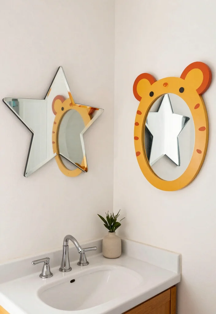 16 Kids Bathroom Ideas For Shared Boy And Girl Rooms - 14. Clever Mirrored Surfaces 1