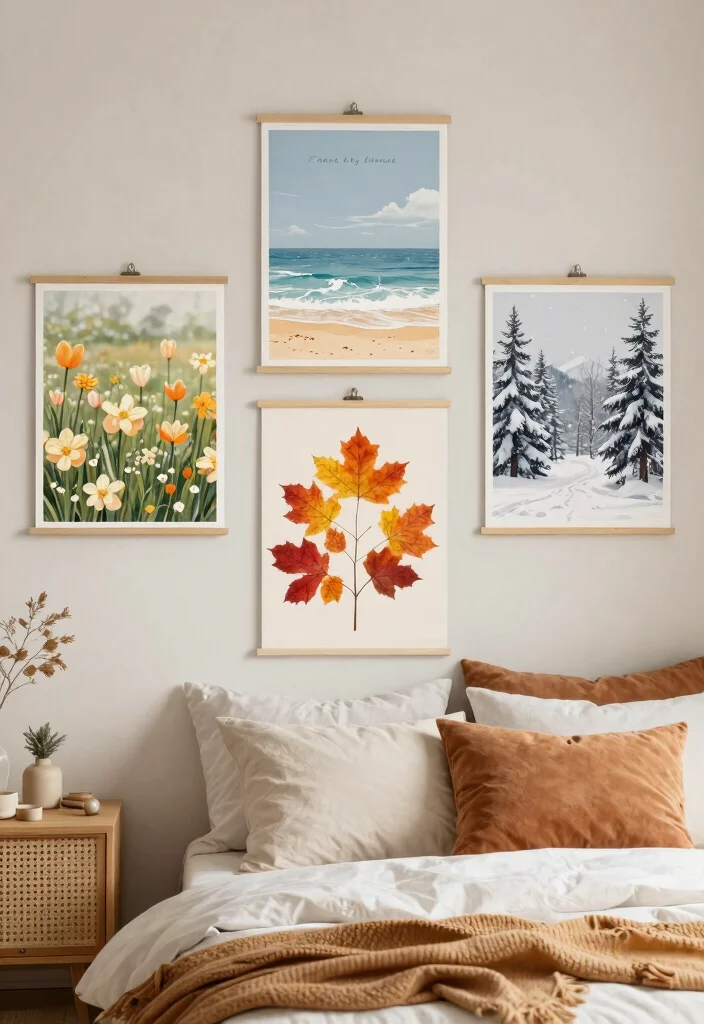 16 Posters for Bedroom Wall Ideas Trendy Expressive Decor - 10. Seasonal Decor Posters 1