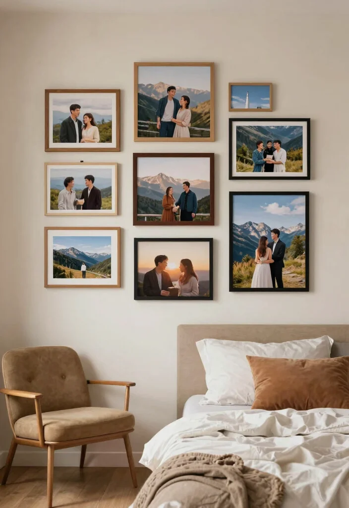 16 Posters for Bedroom Wall Ideas Trendy Expressive Decor - 13. Personalized Photo Posters 1