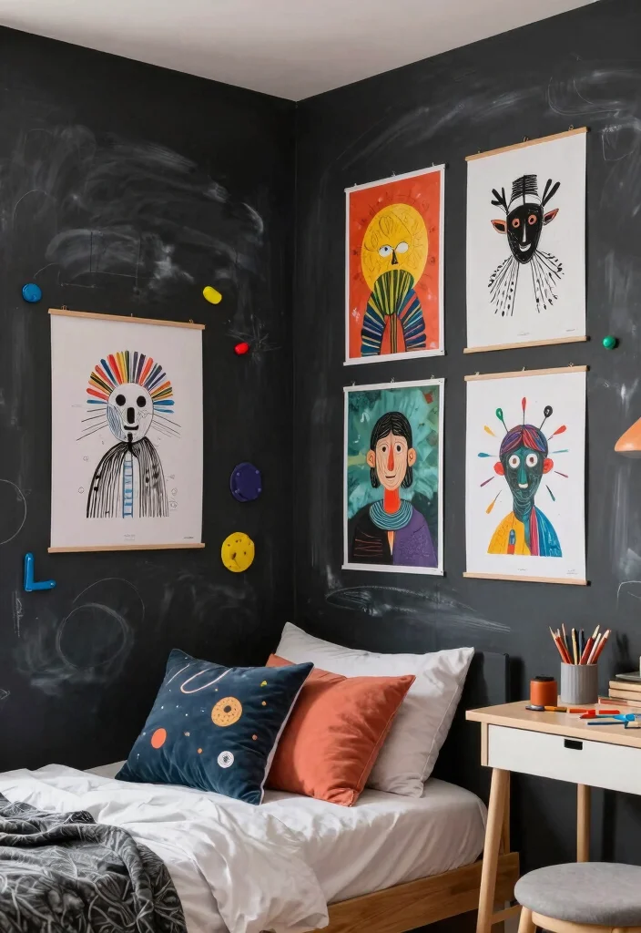 16 Posters for Bedroom Wall Ideas Trendy Expressive Decor - 16. Interactive Art 1