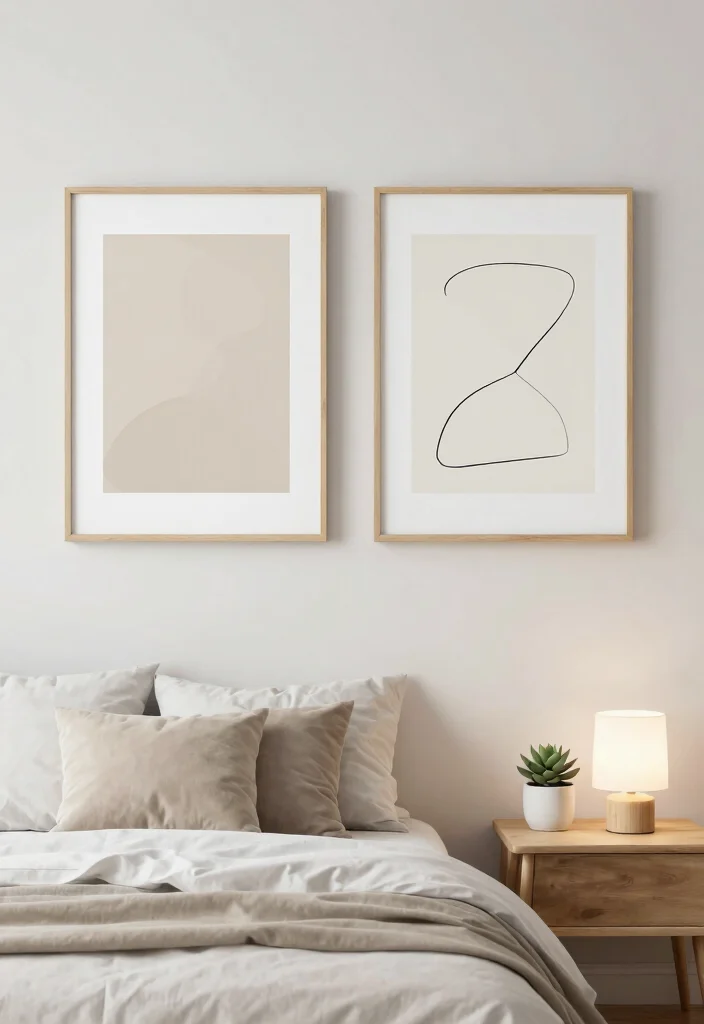16 Posters for Bedroom Wall Ideas Trendy Expressive Decor - 3. Minimalist Art 1