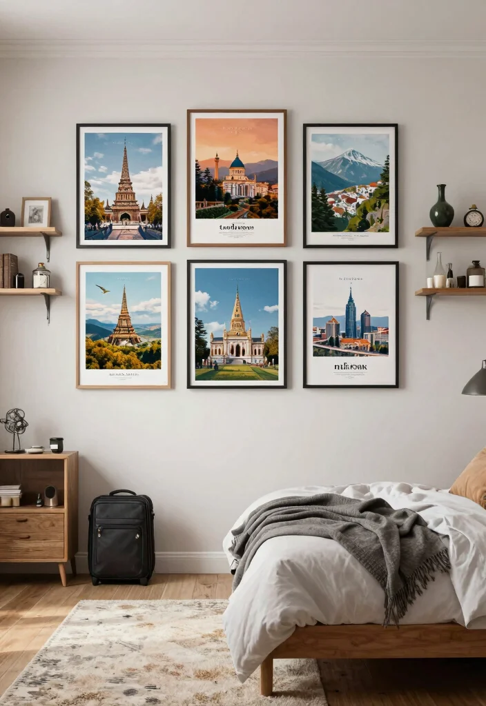 16 Posters for Bedroom Wall Ideas Trendy Expressive Decor - 7. Travel-Inspired Posters 1