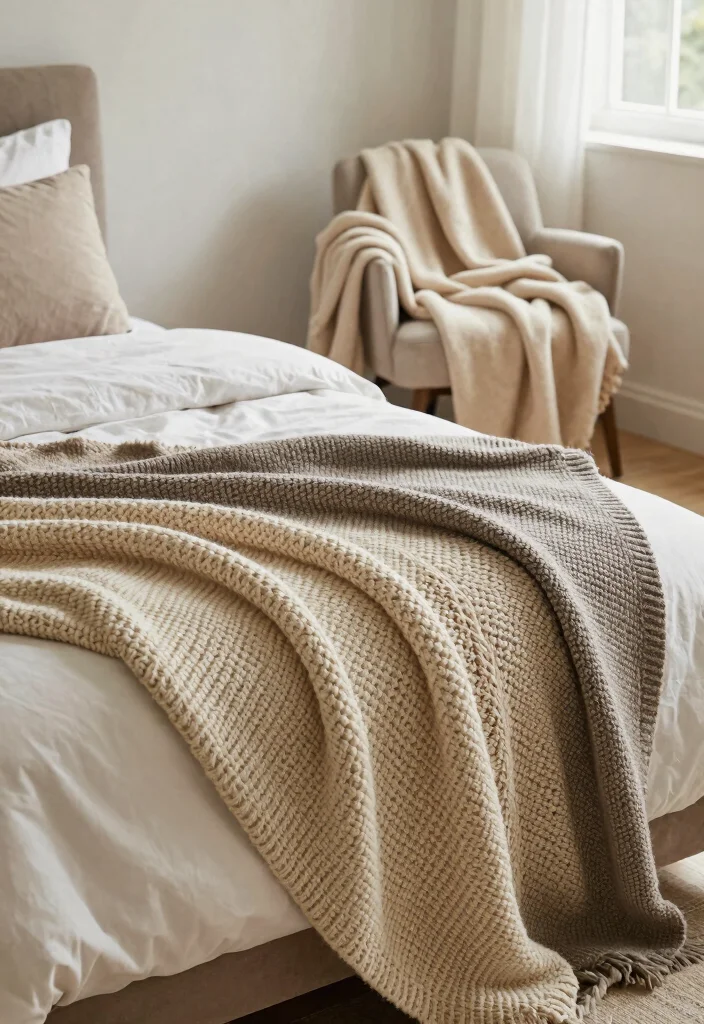 16 Pottery Barn Bedroom Ideas Timeless Cozy Luxury - 14. Cozy Throws and Blankets 1