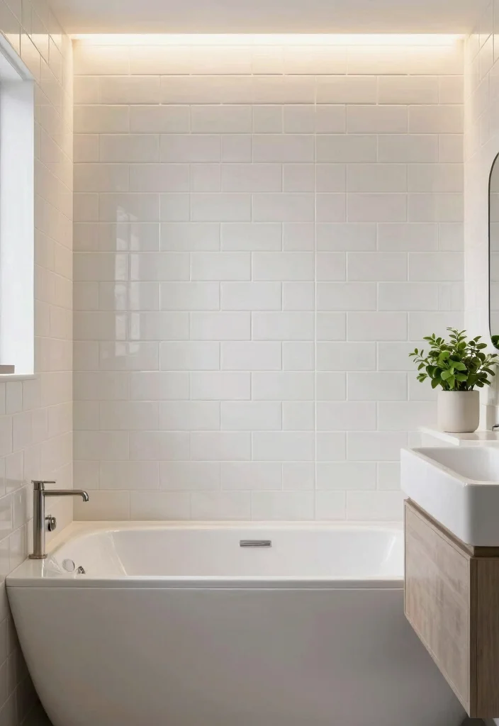 16 Stone Tile Bathroom Ideas With Natural Texture - 10. Textured Subway Tiles 1