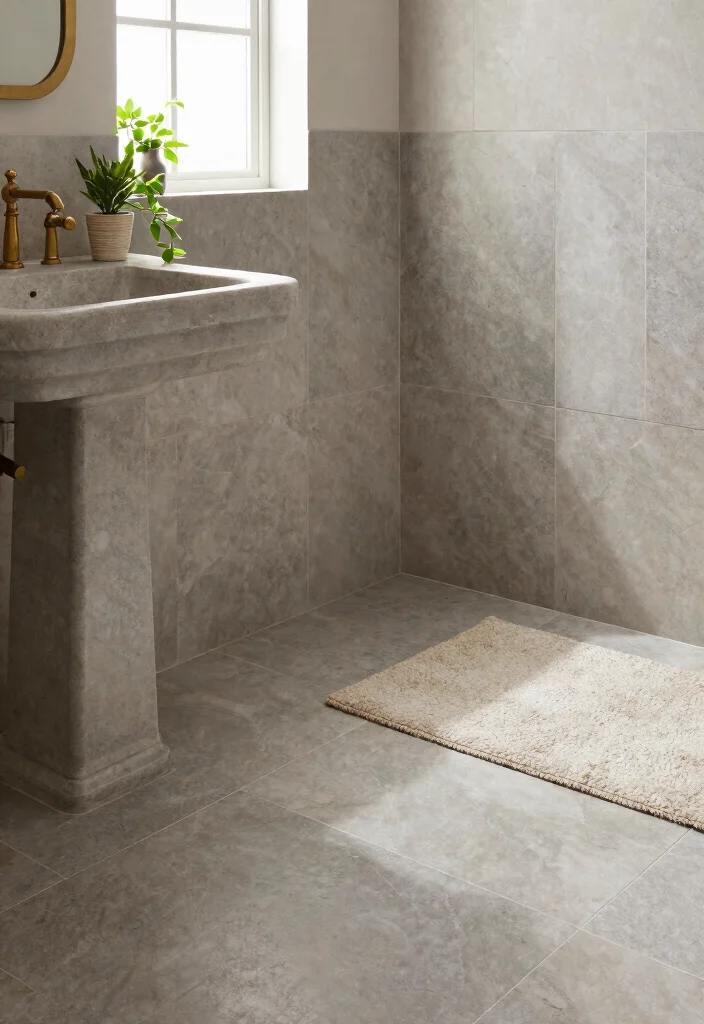 16 Stone Tile Bathroom Ideas With Natural Texture - 8. Soft Soapstone 1