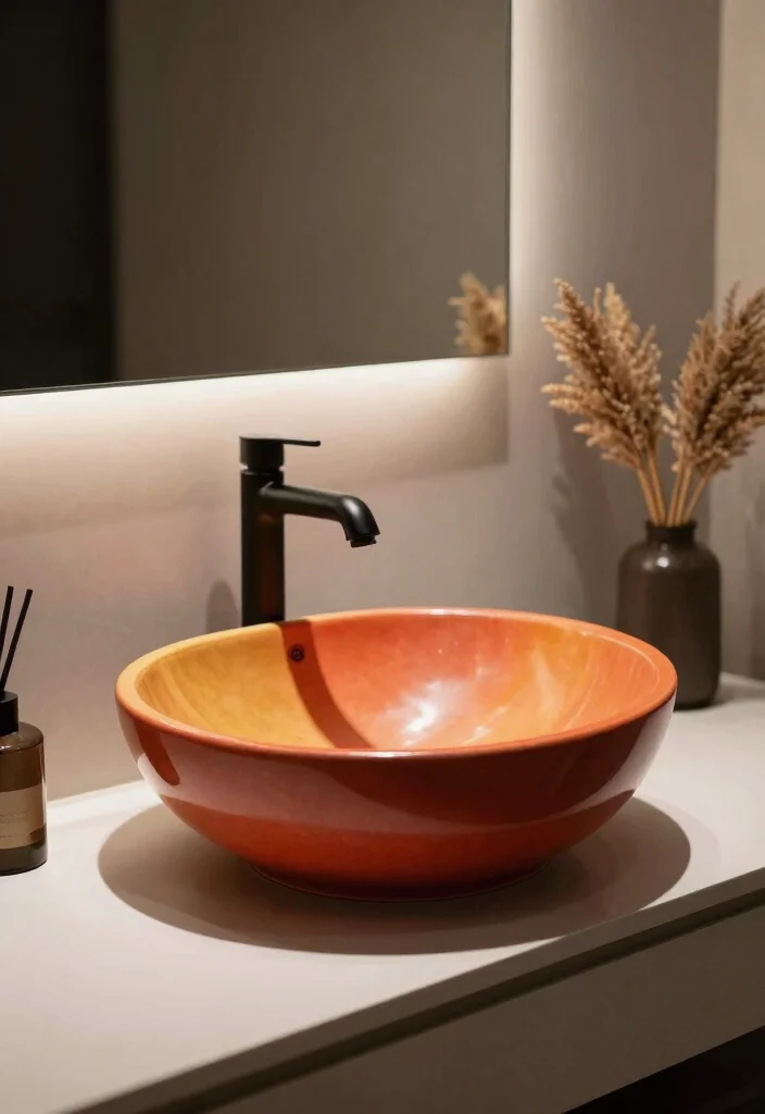 16 Vessel Sink Bathroom Vanity Ideas With Modern Edge - 11. Artistic Vessel Sink Displays 1