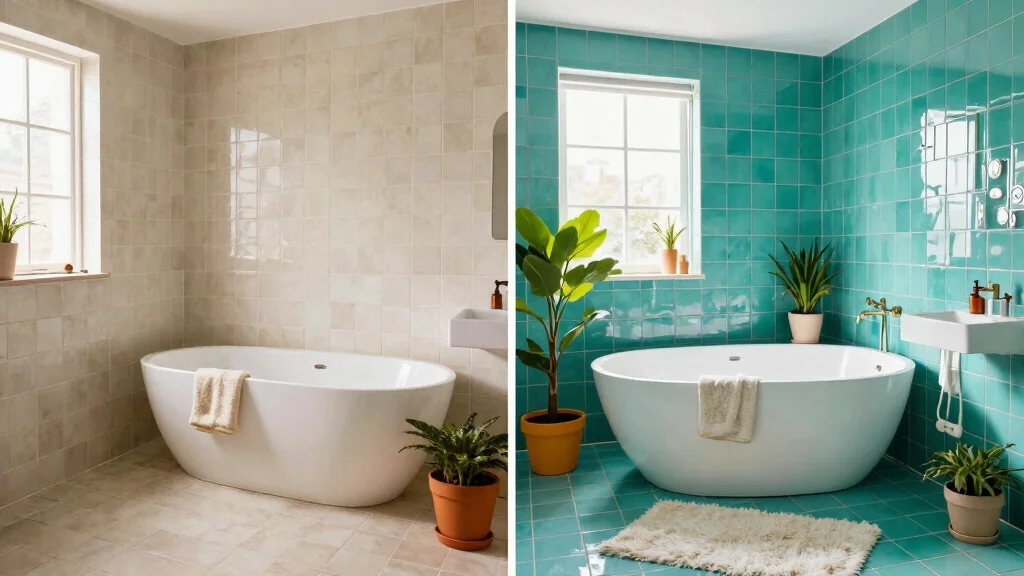 17 Bathroom Tile Paint Before And After Ideas That Transform