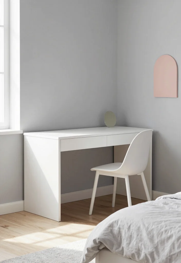 17 Bedroom Design With Study Table Ideas: Smart Dual Purpose - 1. Minimalistic Modern Design 1