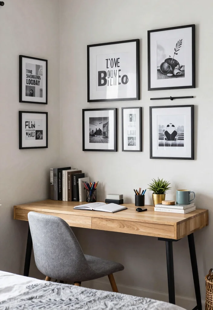 17 Bedroom Design With Study Table Ideas: Smart Dual Purpose - 13. Personal Touches and Decor 1