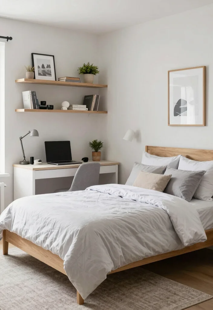 17 Bedroom Design With Study Table Ideas: Smart Dual Purpose - 14. Easy-to-Maintain Materials 1