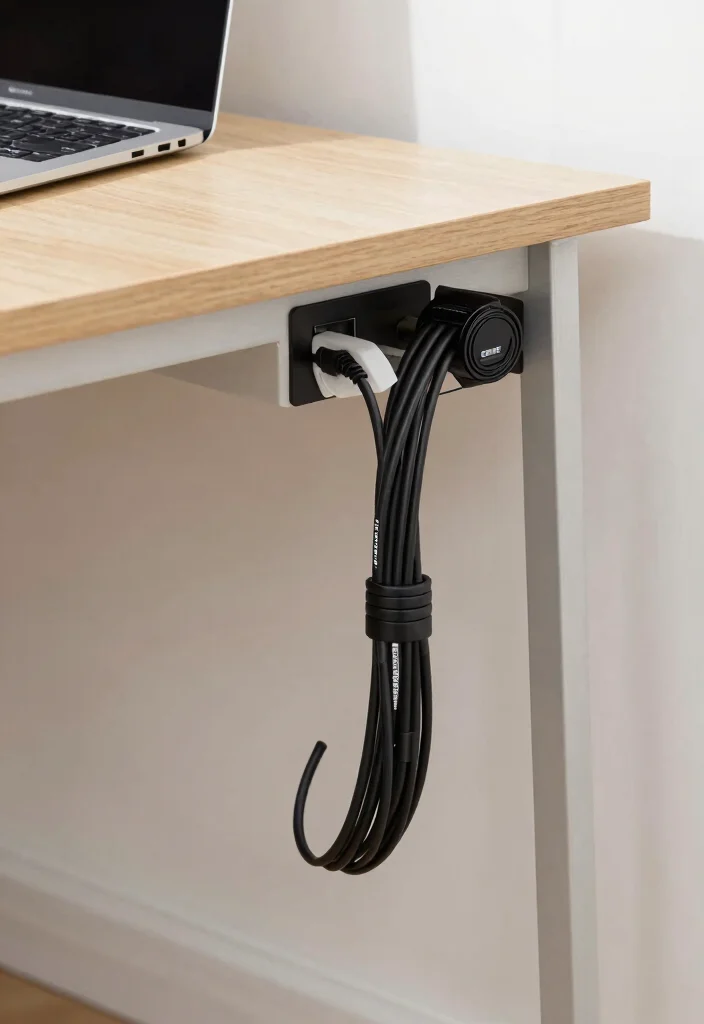 17 Bedroom Design With Study Table Ideas: Smart Dual Purpose - 15. Smart Cable Management 1