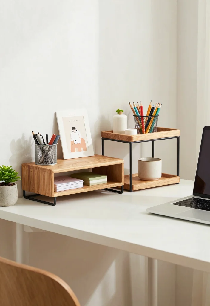 17 Bedroom Design With Study Table Ideas: Smart Dual Purpose - 5. Stylish Desk Organizers 1