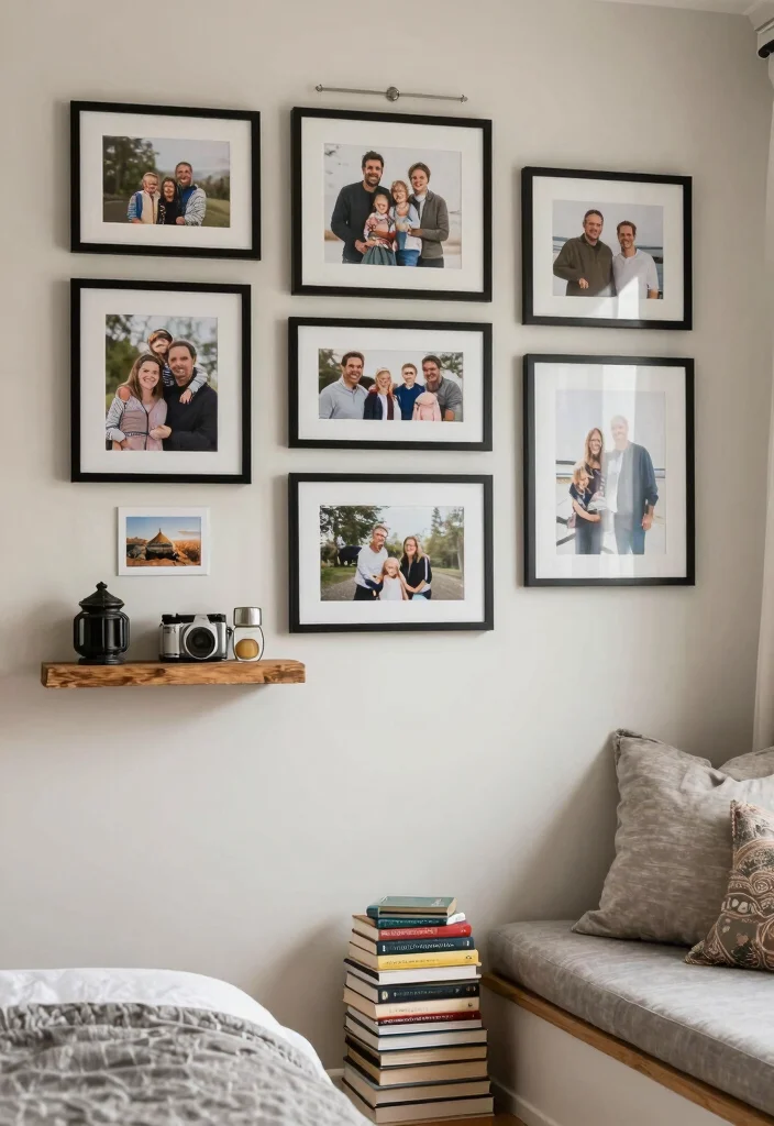 17 Black and Rust Bedroom Ideas: Bold Warm Contrast - 17. Personal Touches 1