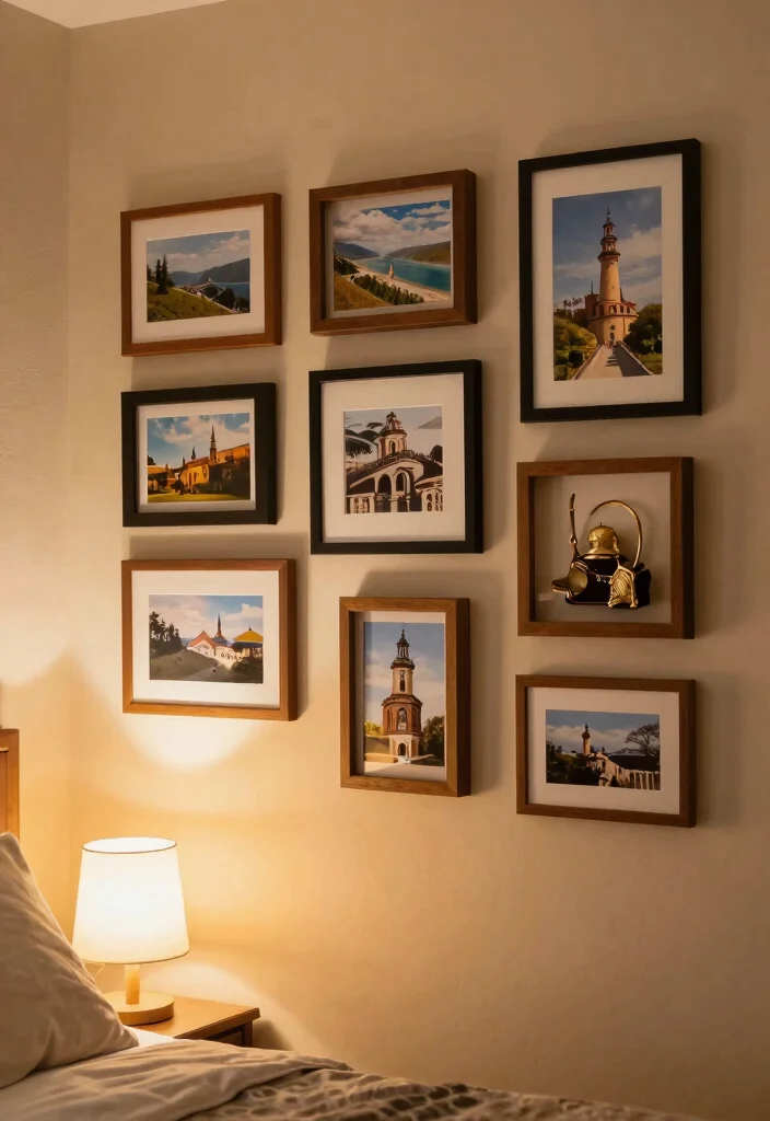 17 Bohemian-Inspired Gallery Wall Ideas for Your Bedroom - 2. Personal Mementos 1