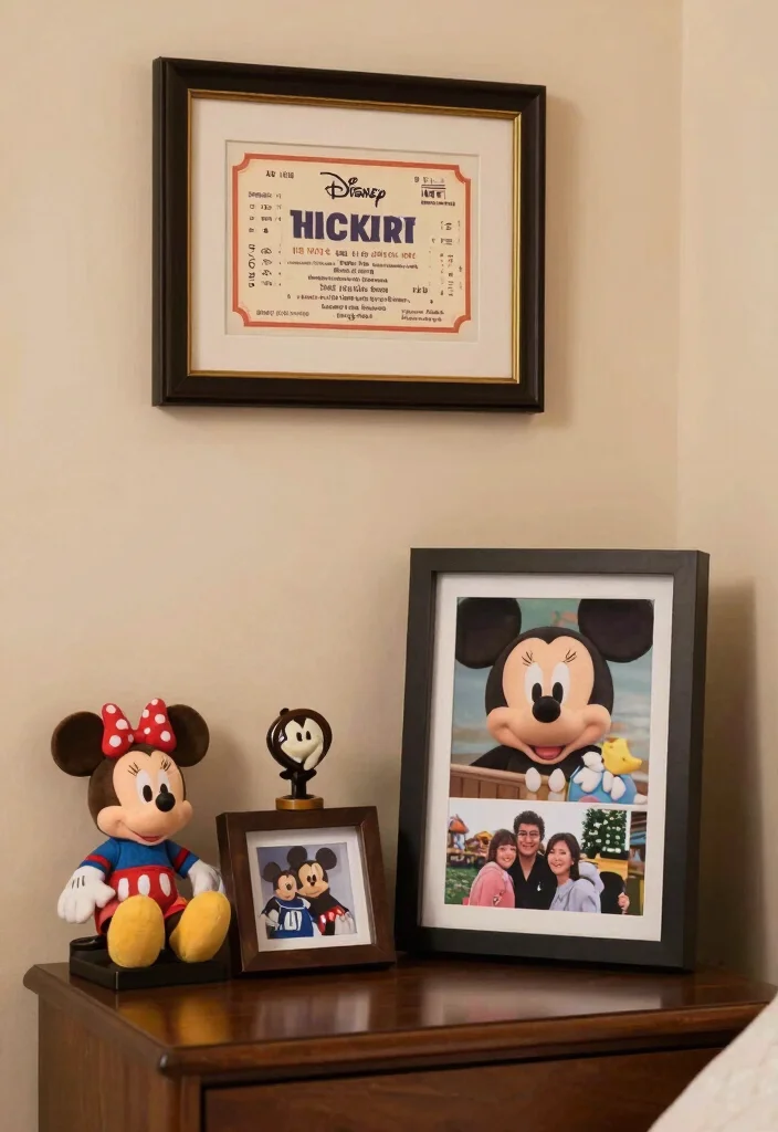 17 Disney Bedroom Ideas for Adults Nostalgic Chic Style - 15. Personalized Disney Memorabilia 1