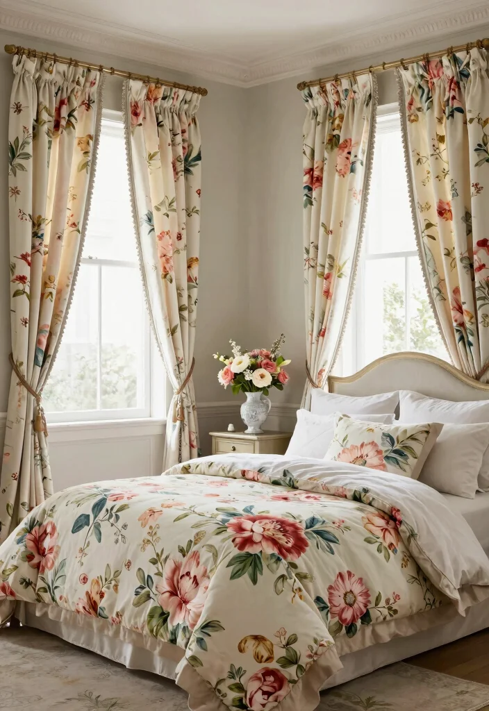 17 Modern Victorian Bedroom Ideas: An Elegant Contemporary Twist - 11. Floral Accents 1
