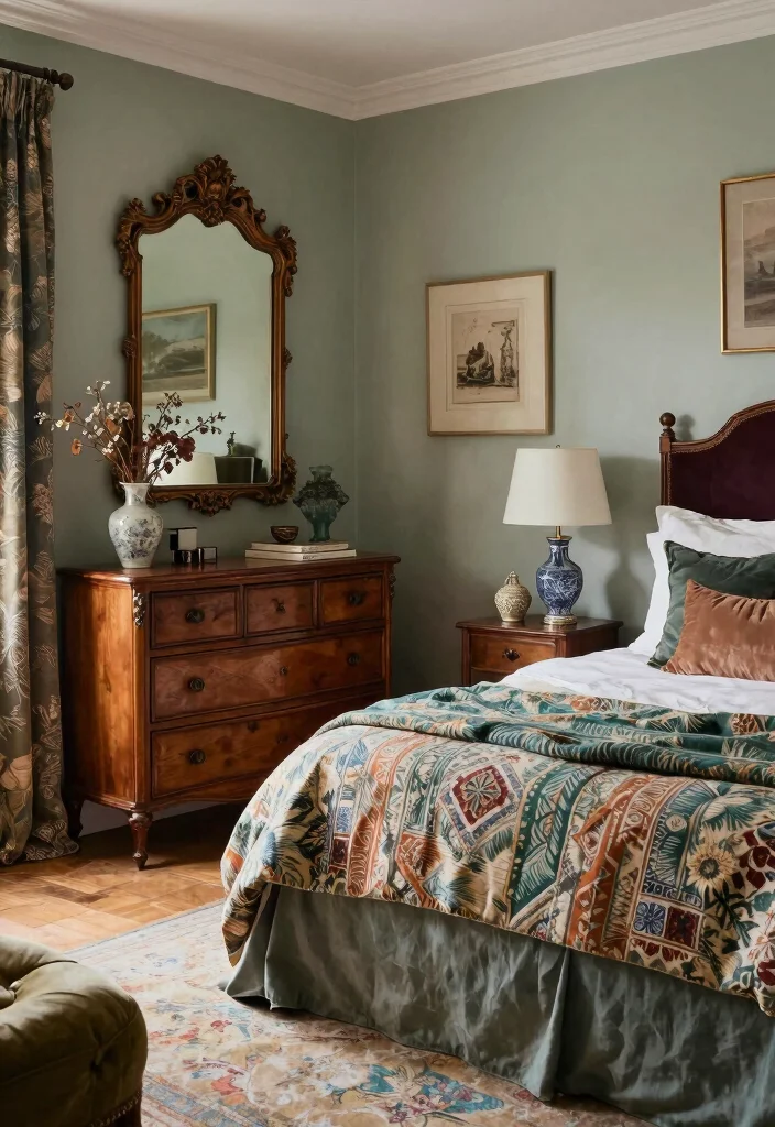 17 Modern Victorian Bedroom Ideas: An Elegant Contemporary Twist - 17. Embrace Vintage Inspiration 1