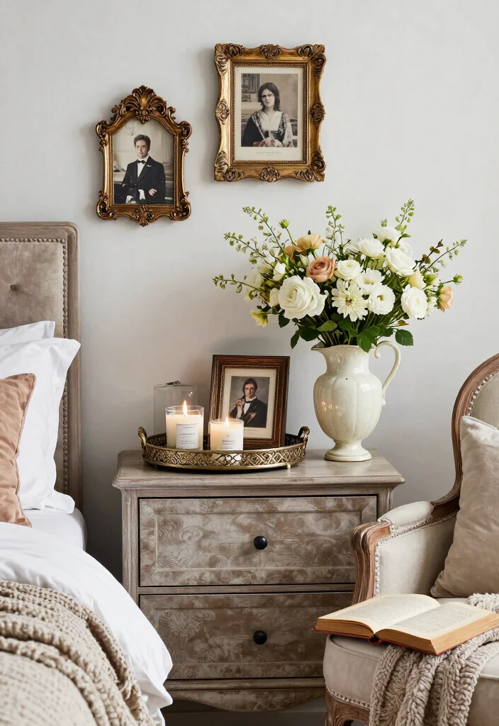 17 Modern Victorian Bedroom Ideas: An Elegant Contemporary Twist - 6. Vintage-Inspired Accessories 1