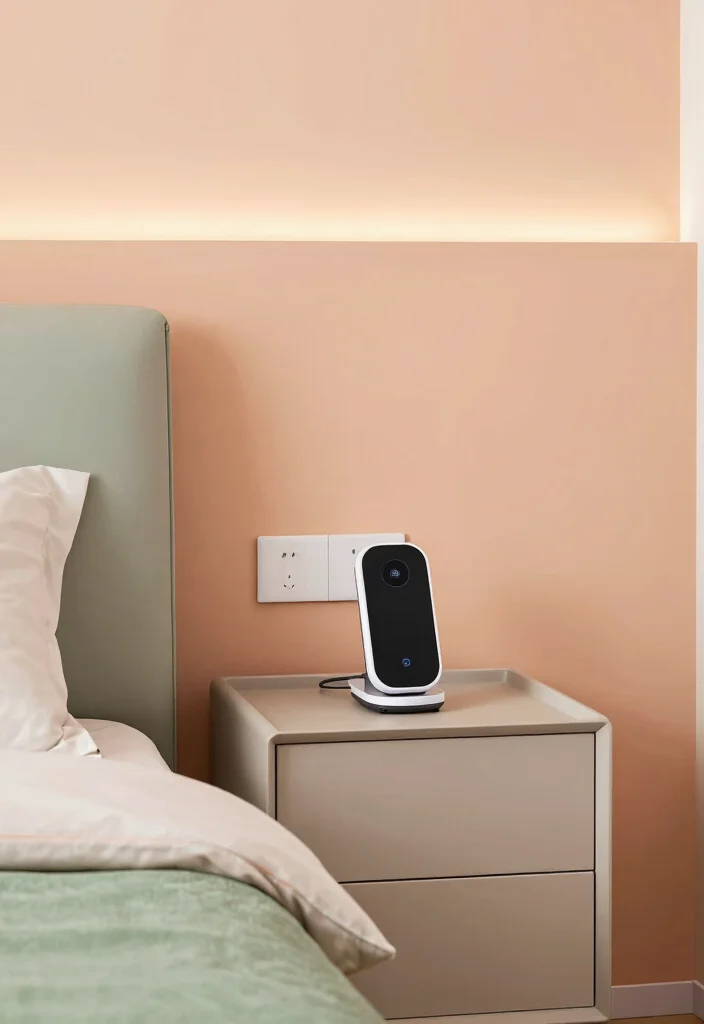 17 Peach and Green Bedroom Ideas Fresh Warm Balance - 16. Incorporate Technology Wisely 1