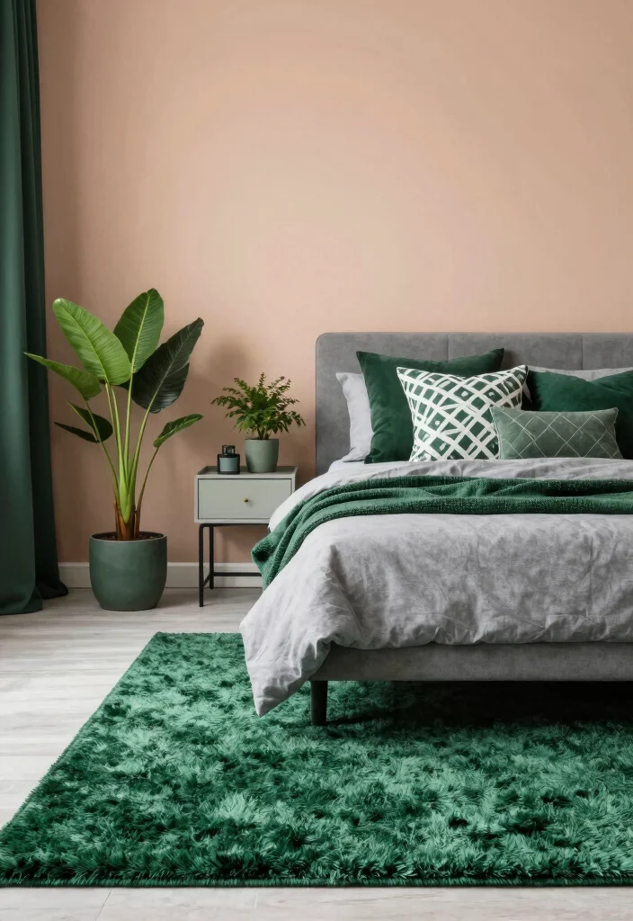 17 Peach and Green Bedroom Ideas Fresh Warm Balance - 2. Green Bedroom Accents 1