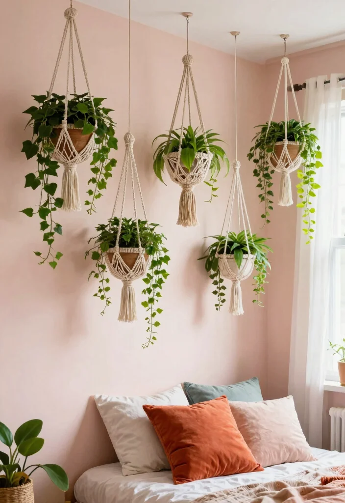 18 Bedroom Ideas With Plants Fresh Calm Aesthetic - 1. The Hanging Garden Haven 1