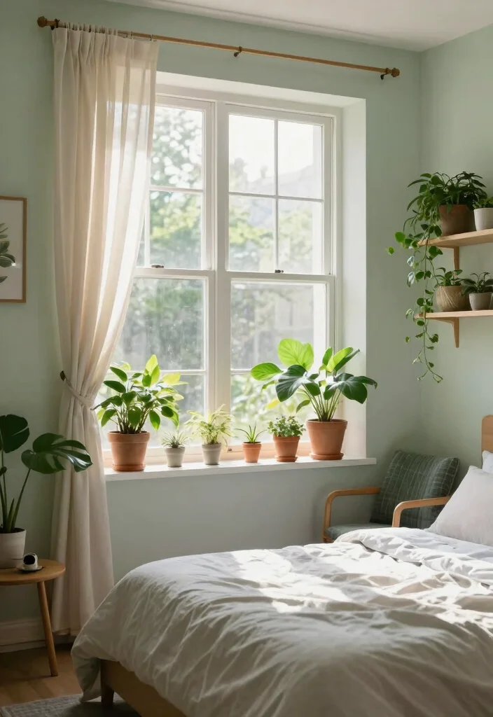 18 Bedroom Ideas With Plants Fresh Calm Aesthetic - 7. Natural Light Embrace 1