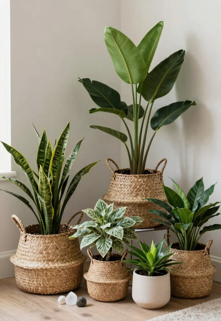 18 Bedroom Ideas With Plants Fresh Calm Aesthetic - 8. Textured Plant Accents 1