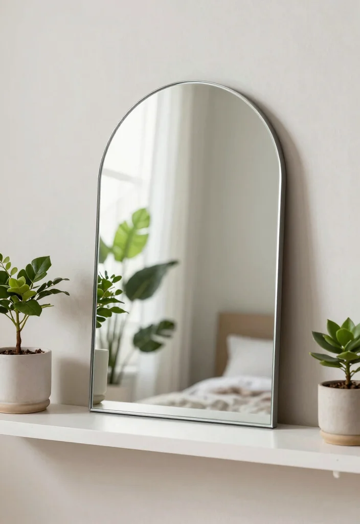 18 Bedroom Shelf Decor Ideas Styled Practical Displays - 14. Use of Mirrors 1