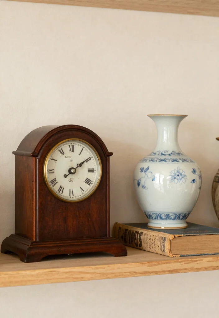 18 Bedroom Shelf Decor Ideas Styled Practical Displays - 15. Incorporate Vintage Finds 1