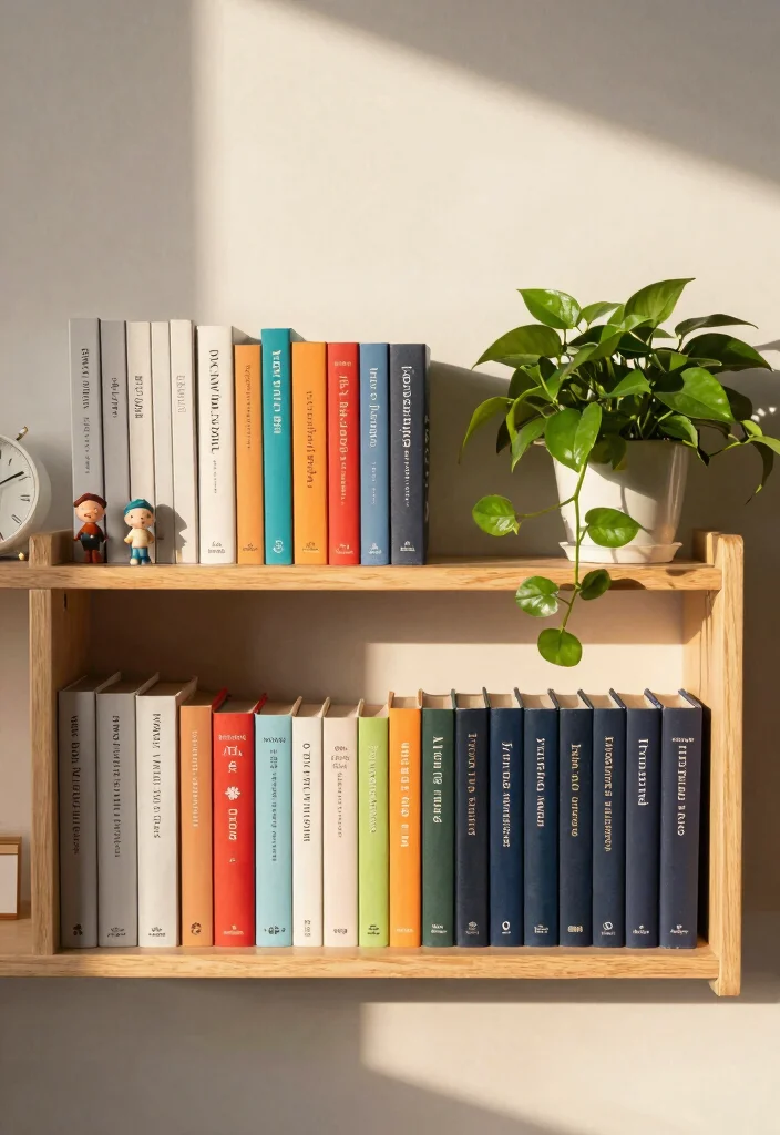 18 Bedroom Shelf Decor Ideas Styled Practical Displays - 2. Minimalistic Books Arrangement 1