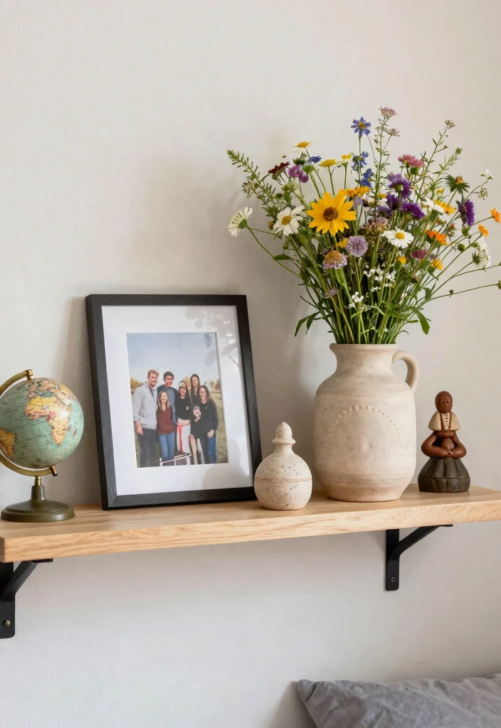 18 Bedroom Shelf Decor Ideas Styled Practical Displays - 4. Personal Touches 1