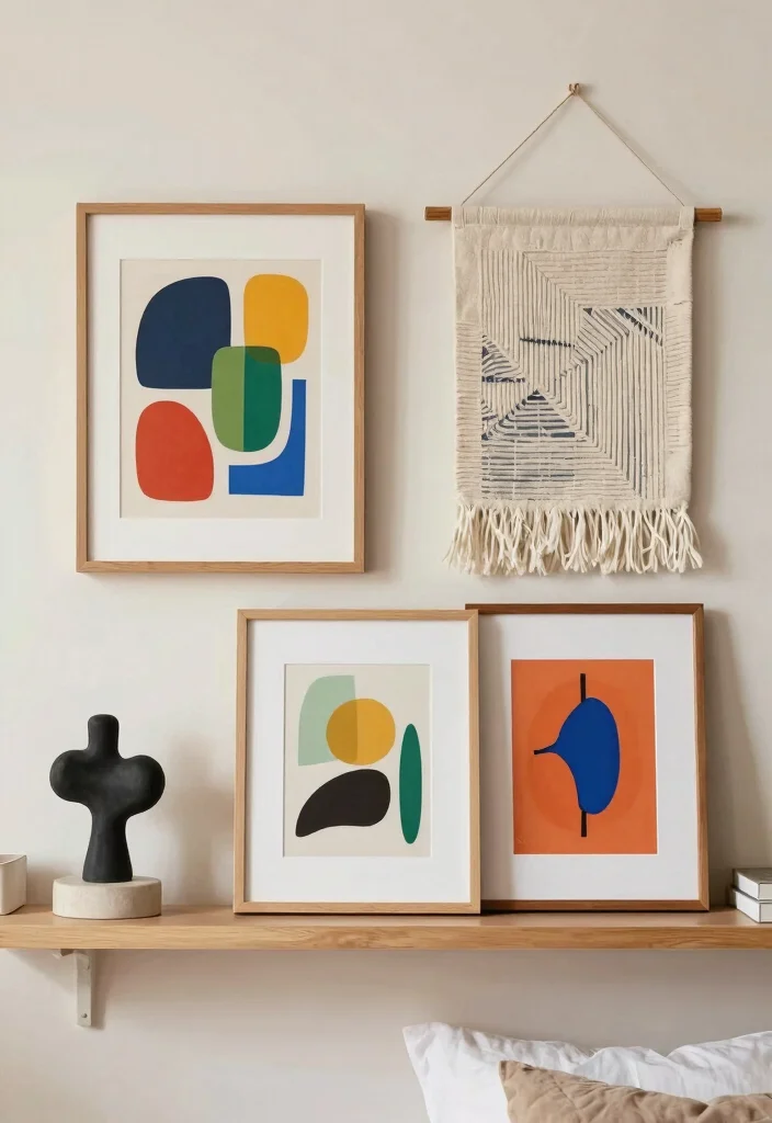 18 Bedroom Shelf Decor Ideas Styled Practical Displays - 7. Artistic Displays 1