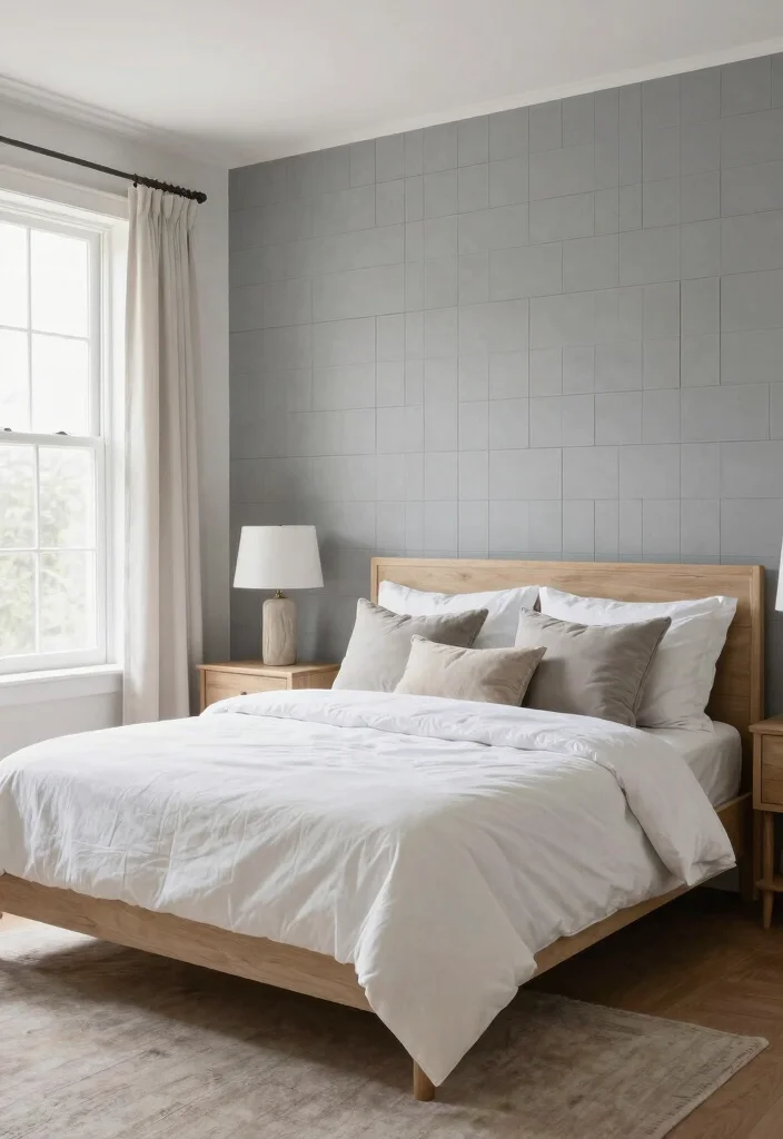18 Bedroom Shiplap Accent Wall Ideas: Farmhouse Modern Blend - 6. Grey-Washed Shiplap for a Soft, Subtle Look 1