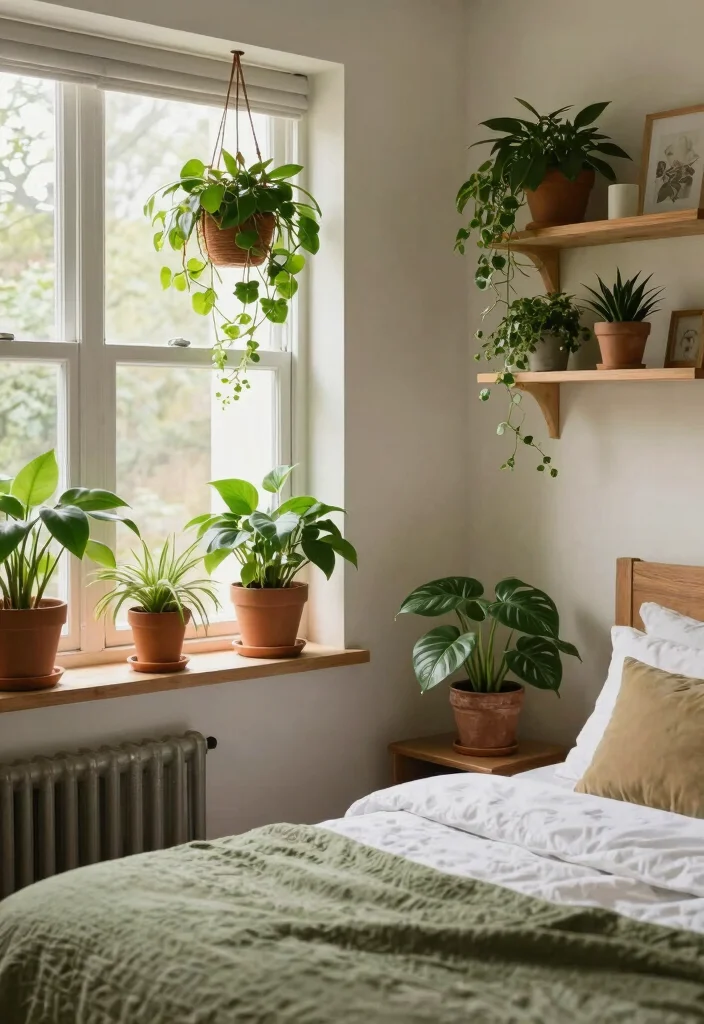 18 Bedroom With Lounge Area Ideas for Hotel Style Comfort - 15. Indoor Plants 1