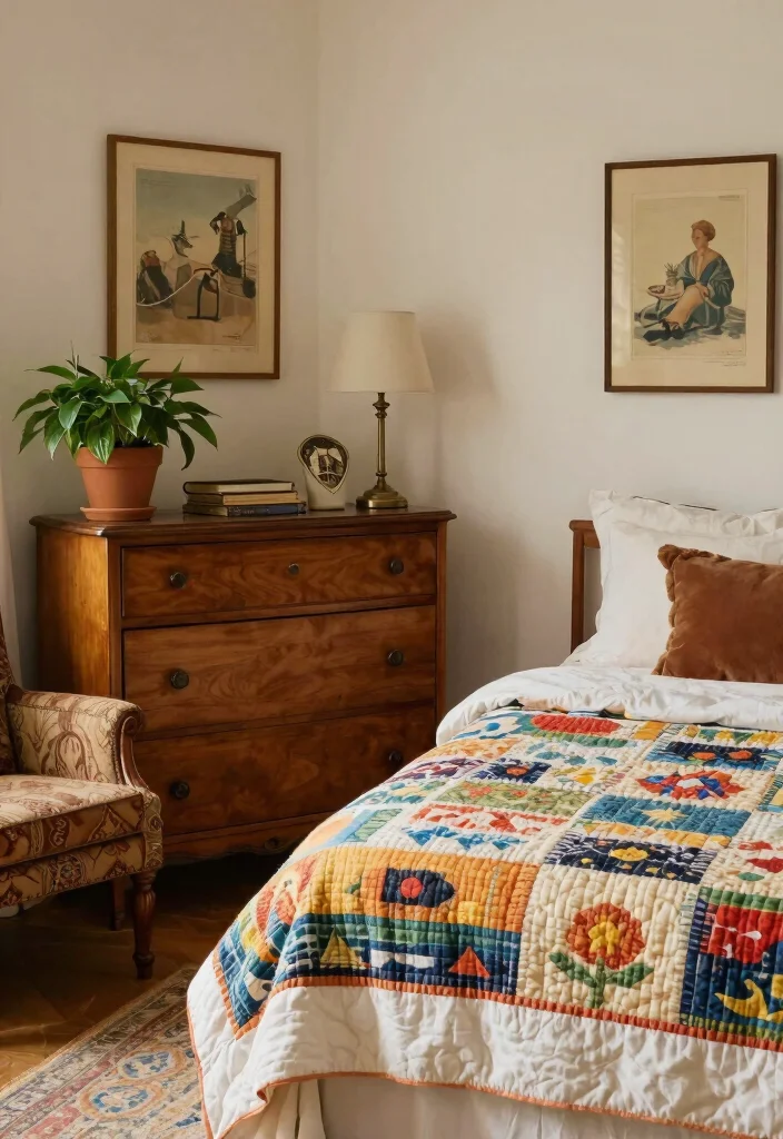 18 Bedroom With Lounge Area Ideas for Hotel Style Comfort - 5. Vintage Charm 1