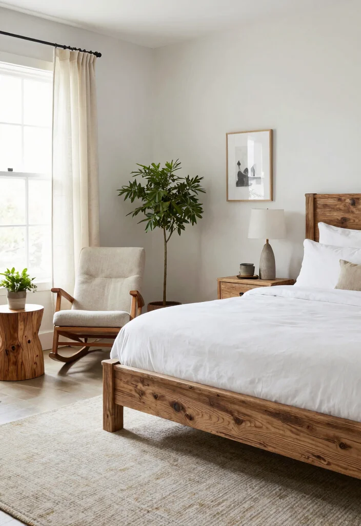 18 Bedroom With Lounge Area Ideas for Hotel Style Comfort - 6. Modern Farmhouse Style 1