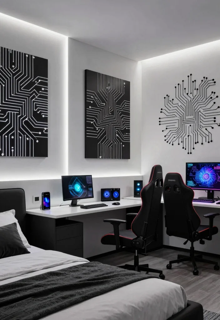 18 Bloxburg Bedroom Ideas for Kids: Fun Game Inspired Rooms - 14. Techie Dreamland 1