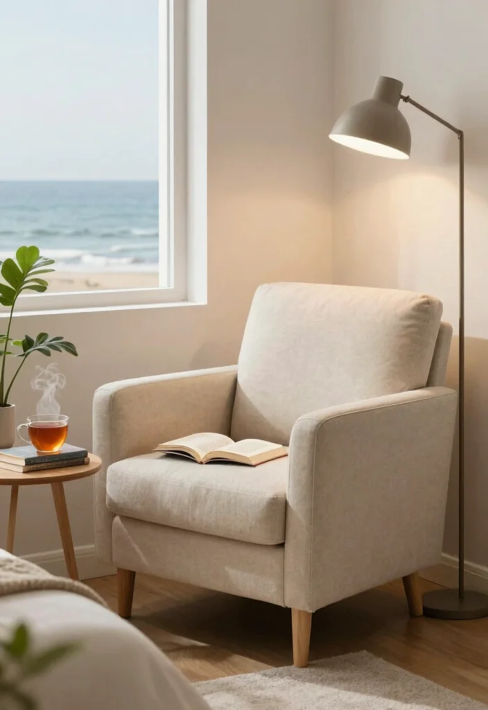 18 Modern Coastal Bedroom Ideas: Breezy Relaxed Luxury - 10. Relaxing Reading Nook 1
