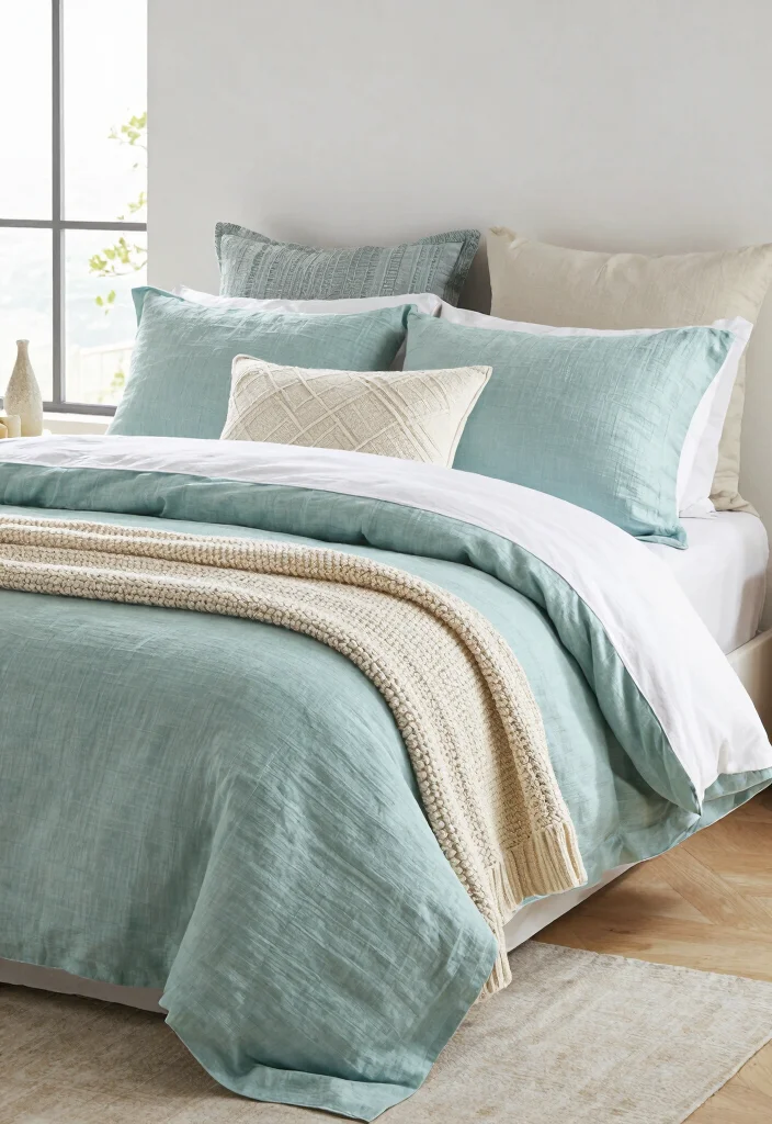 18 Modern Coastal Bedroom Ideas: Breezy Relaxed Luxury - 11. Elegant Bedding Choices 1