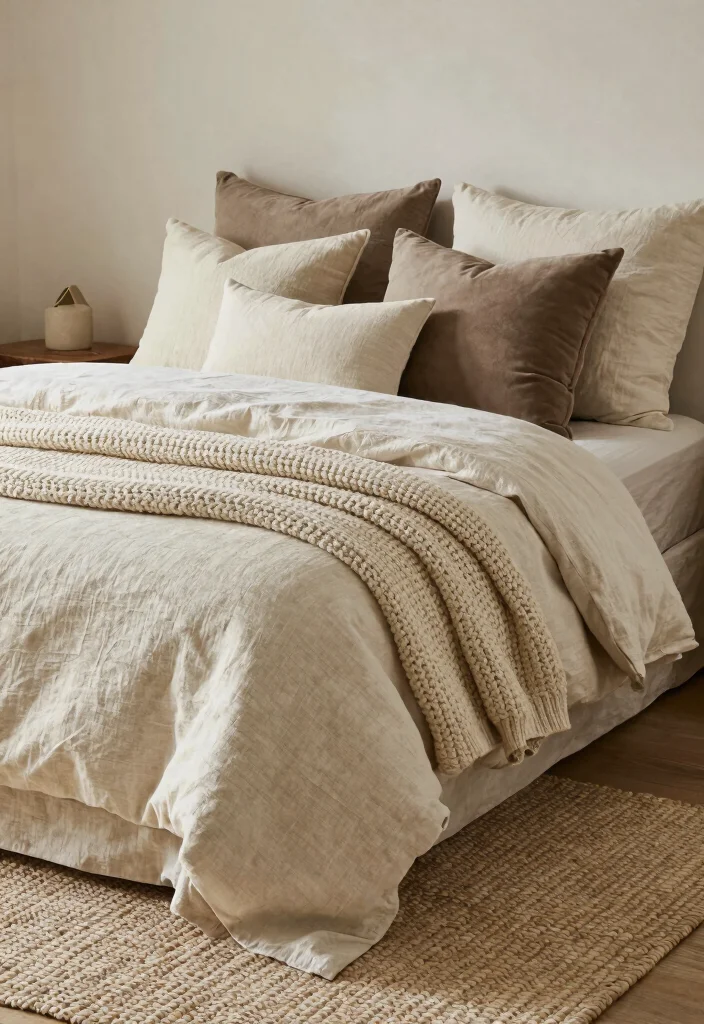 18 Modern Coastal Bedroom Ideas: Breezy Relaxed Luxury - 4. Layering Textures for Cozy Elegance 1
