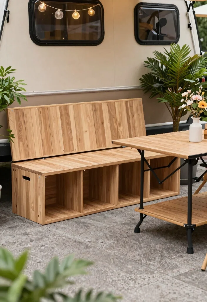 12 Camper Outdoor Arrangement Ideas That Fit in One Storage Bin - 11. Multi-Functional Storage Solutions 1