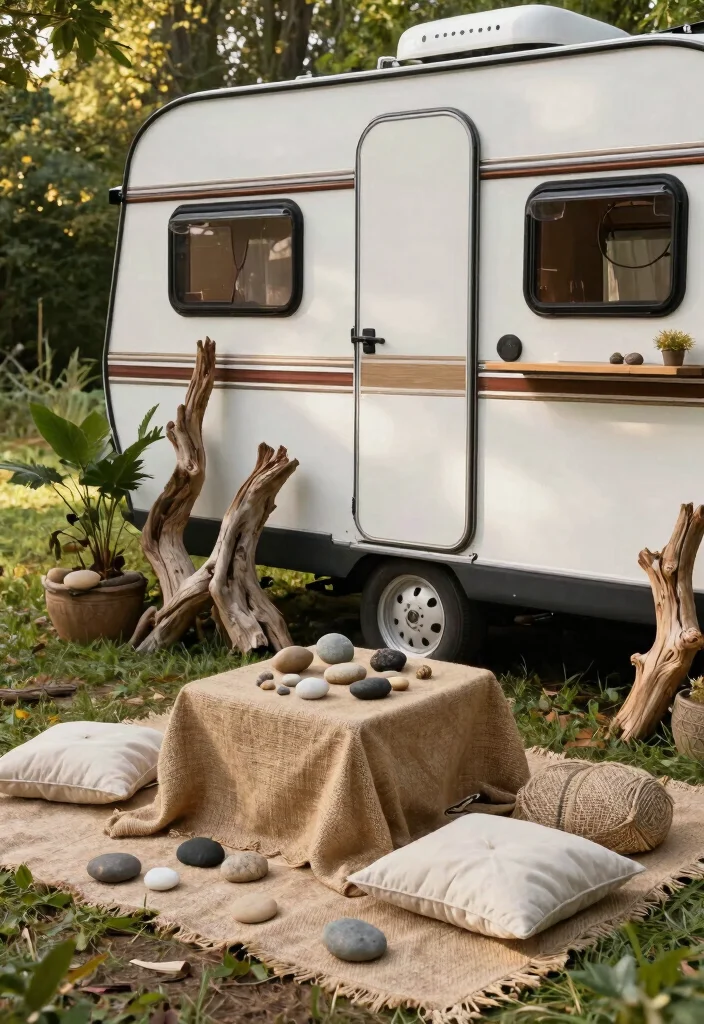 12 Camper Outdoor Arrangement Ideas That Fit in One Storage Bin - 12. Nature-Inspired Decor 1